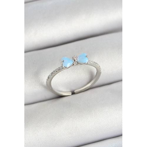 Pirin� Fiyonk Fig�rl� Zirkon Ta�l� G�m�� Renk Ayarlanabilir Kad�n Y�z�k