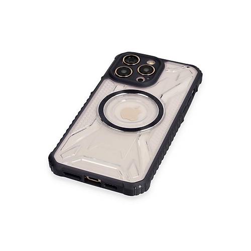 iPhone 12 Pro K�l�f Prag Magneticsafe Kapak - Siyah