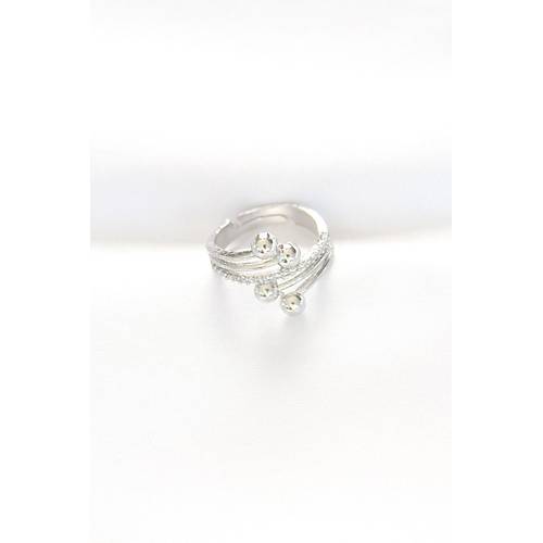 Top�uk Model Zirkon Ta�l� Silver Renk Ayarlanabilir Y�z�k