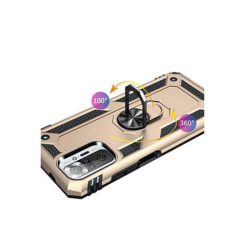 Redmi Note 10 Pro K�l�f Sofya Y�z�kl� Silikon Kapak - Gold