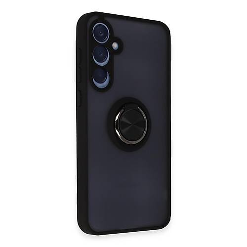 Galaxy A25 5G K�l�f Montreal Y�z�kl� Silikon Kapak - Siyah