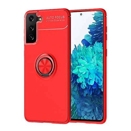 Galaxy S21 Plus K�l�f Range Y�z�kl� Silikon - K�rm�z�