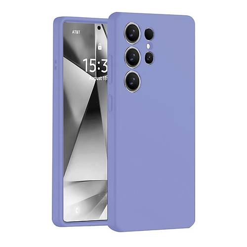 Galaxy S25 Ultra K�l�f Nano i�i Kadife Silikon - Lila