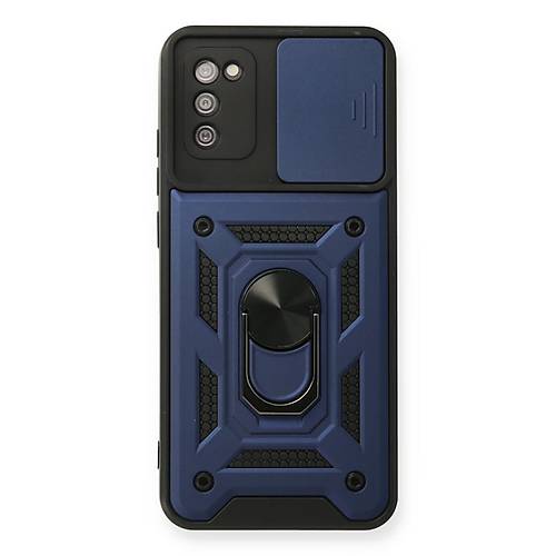 Galaxy A03S K�l�f Pars Lens Y�z�kl� Silikon - Lacivert