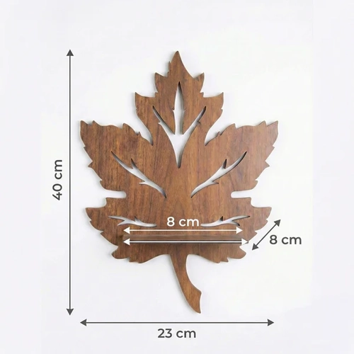 Dekoratif Yaprak Duvar Raf� MDF Lazer Kesim Duvar S�s� Mini Raf Bitki ve Obje Stand�