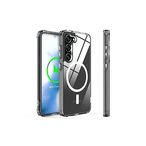Galaxy S23 K�l�f Magneticsafe �effaf Silikon - �effaf