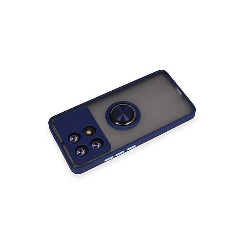 Poco X6 Pro K�l�f Montreal Y�z�kl� Silikon Kapak - Lacivert