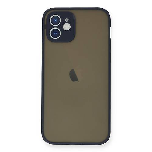 iPhone 12 Mini K�l�f Montreal Silikon Kapak - Lacivert