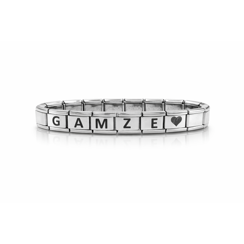 Ki�iselle�tirilebilir �elik Bileklik � Harfli Charm Mod�ll� Paslanmaz �elik Bileklik � �sim Yaz�l� �zel Tasar�m