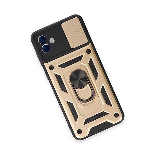 Galaxy A04E K�l�f Pars Lens Y�z�kl� Silikon - Gold
