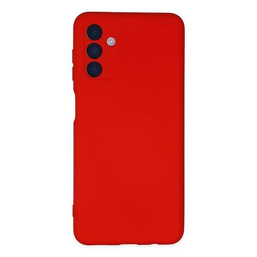 Galaxy A04S K�l�f Nano i�i Kadife Silikon - K�rm�z�
