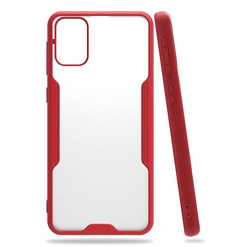 Galaxy M31 K�l�f Platin Silikon - K�rm�z�