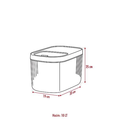 2'Li 10 LT Multibox Kayar Kapakl� Saklama Kab� & Erzak Kab� & Toz Ve Tablet Deterjan Kutusu