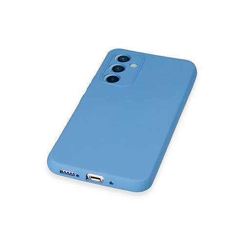 Galaxy A54 5G K�l�f Nano i�i Kadife Silikon - Mavi