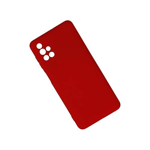 Galaxy M51 K�l�f Nano i�i Kadife Silikon - K�rm�z�