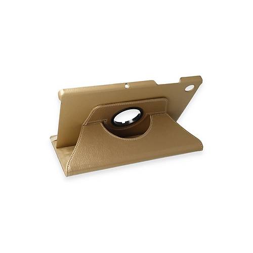 Galaxy X200 Tab A8 10.5 K�l�f 360 Tablet Deri K�l�f - Gold