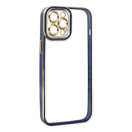 iPhone 12 Pro K�l�f Liva Lens Silikon - Mavi