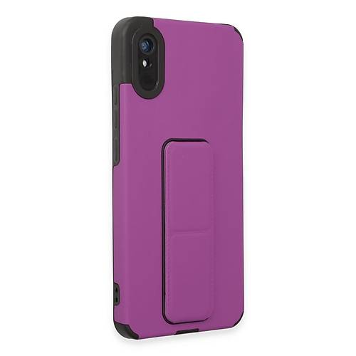 Redmi 9A K�l�f Mega Standl� Silikon - Mor