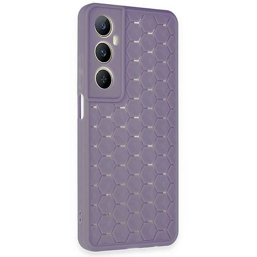 Realme C65 K�l�f Petek Silikon Kapak - Lila