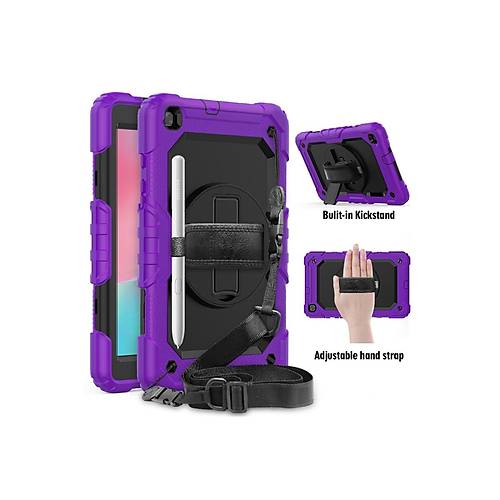 Galaxy T290 Tab A 8 K�l�f Pars Tablet Kapak - Mor