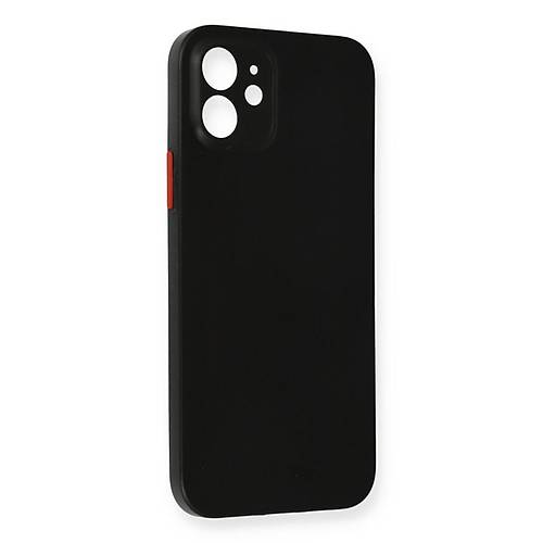 iPhone 12 K�l�f PP Ultra �nce Kapak - Siyah