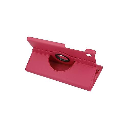 Galaxy T220 Tab A7 Lite 8.7 K�l�f 360 Tablet Deri K�l�f - Pembe