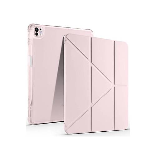 iPad Air 13 (2024) K�l�f Kalemlikli Mars Tablet K�l�f� - Rose Gold