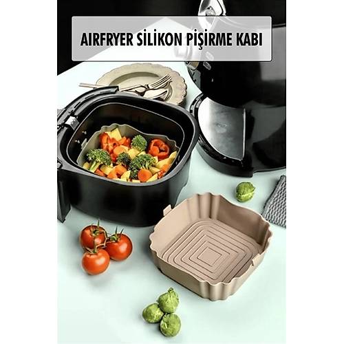B�t�n Airfryer'lere Uyumlu Vizon Silikon Pi�irme Kab�