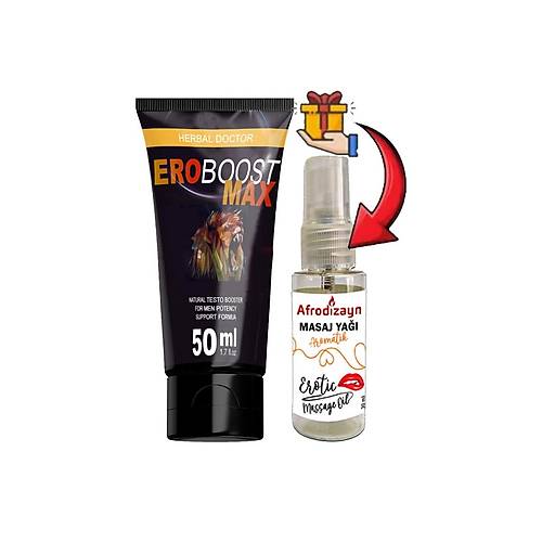 EroBoostMax 1 Tane Erkeklerin Gecesine �zel 50 ml Boost Krem + Afrodizayn Masaj Ya��