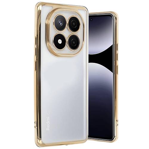 Redmi Note 14 Pro 4G K�l�f Razer Lensli Silikon - Gold