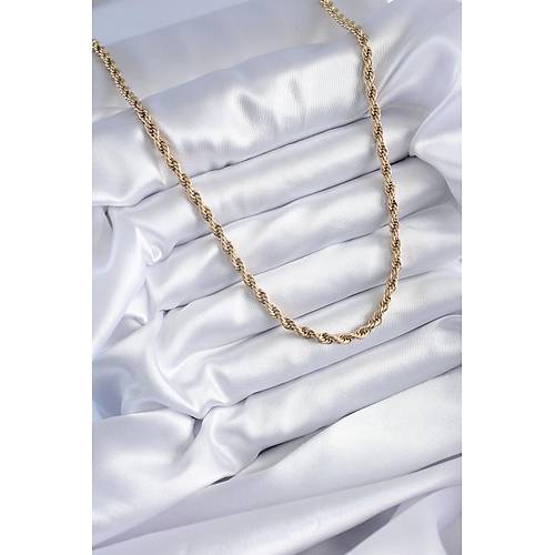 316L �elik Gold Renk 60 cm Burgu Model Kad�n Kolye