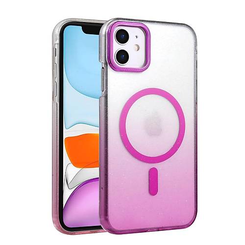 iPhone 11 Glossy Magsafe Kapak - Mor