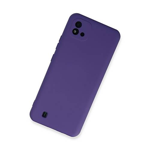 Realme C11 2021 K�l�f Nano i�i Kadife Silikon - Mor