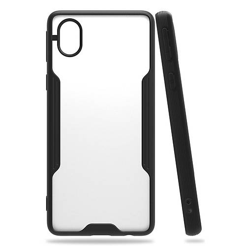 Galaxy A01 Core K�l�f Platin Silikon - Siyah