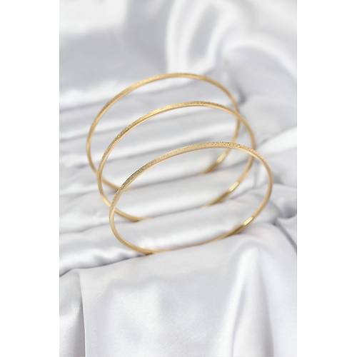 316L �elik Gold Renk Simli Model Ajda 65 mm Kad�n Bileklik