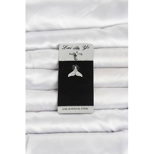 316L Cerrahi �elik Dolphin Kuyruk Model G�bek Piercing