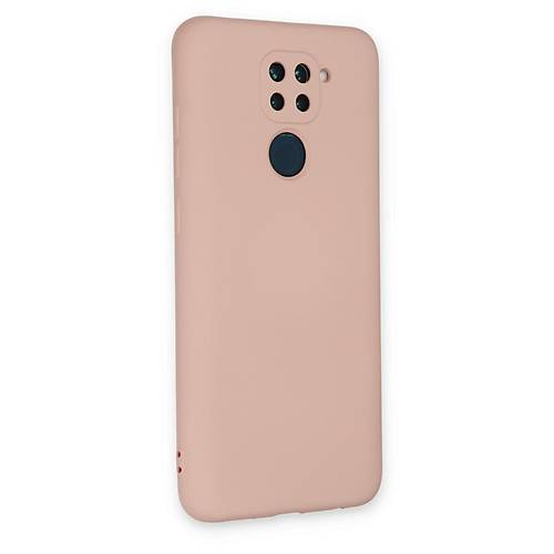 Redmi Note 9 K�l�f Nano i�i Kadife Silikon - Pudra