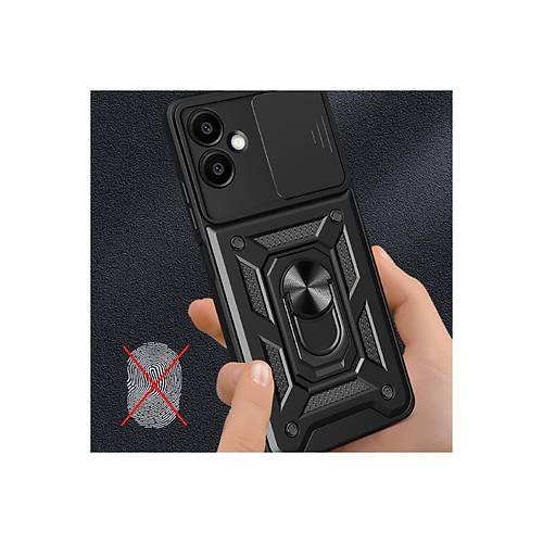 Galaxy A06 K�l�f Pars Lens Y�z�kl� Silikon - Siyah