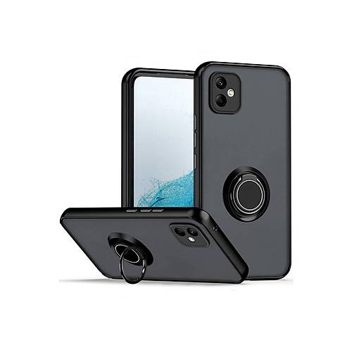Galaxy A06 K�l�f Montreal Y�z�kl� Silikon Kapak - Siyah