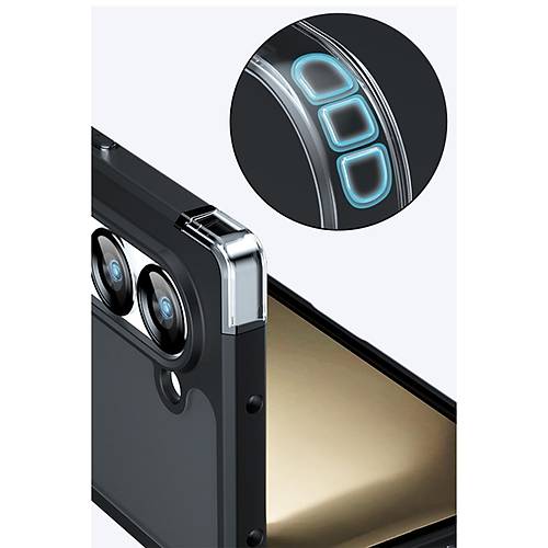 Galaxy Z Fold 5 K�l�f Blur Fold Kapak - Siyah