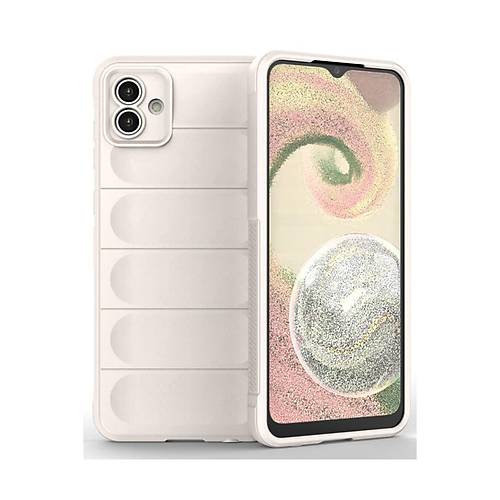 Galaxy A04 K�l�f Optimum Silikon - Krem