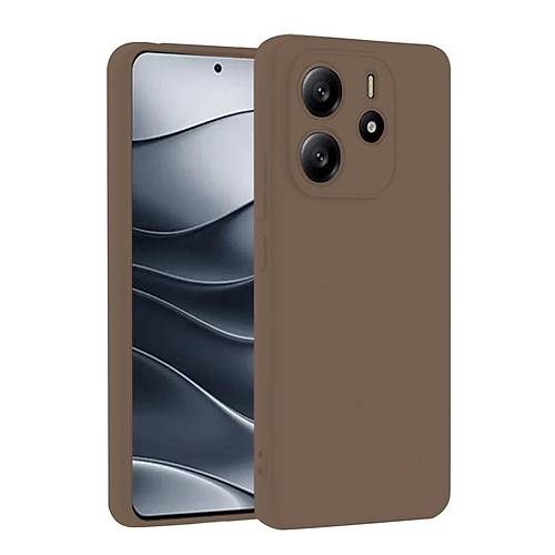 Redmi Note 14 4G K�l�f First Silikon - Kahverengi