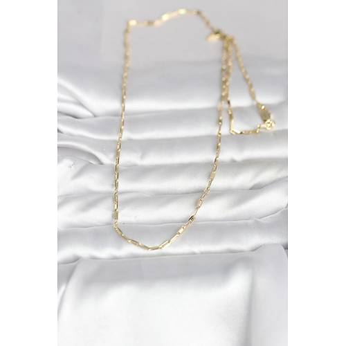 CM 14K Gold Renk �nce Ata� Zincir Model 60 cm Kad�n Kolye