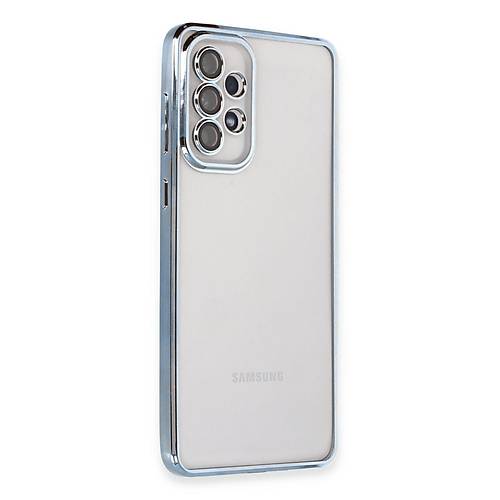 Galaxy A73 5G K�l�f Razer Lensli Silikon - A��k Mavi