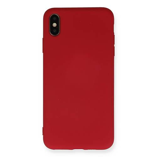 iPhone X K�l�f Nano i�i Kadife Silikon - K�rm�z�