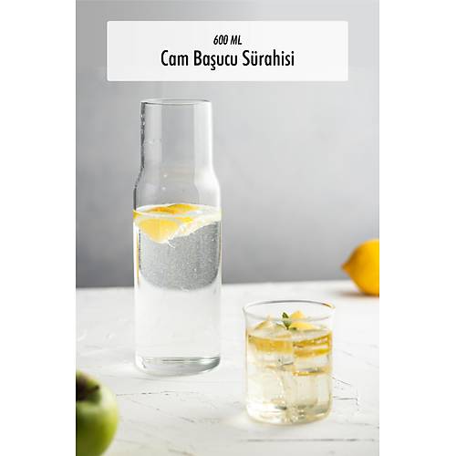 Borosilikat Cam Ba�ucu S�rahisi & Cam S�rahi * 600 ml