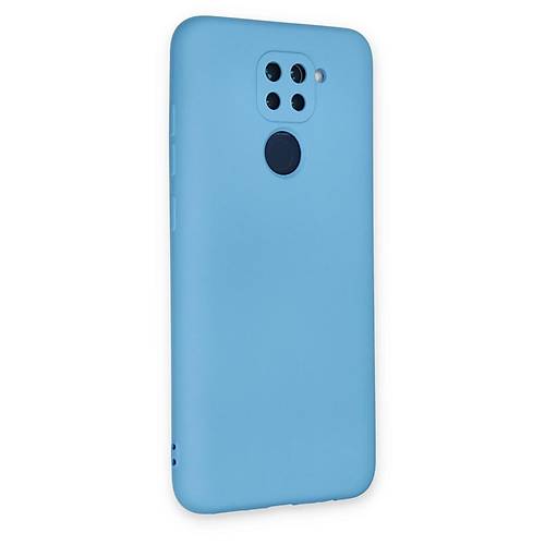 Redmi Note 9 K�l�f Nano i�i Kadife Silikon - Mavi