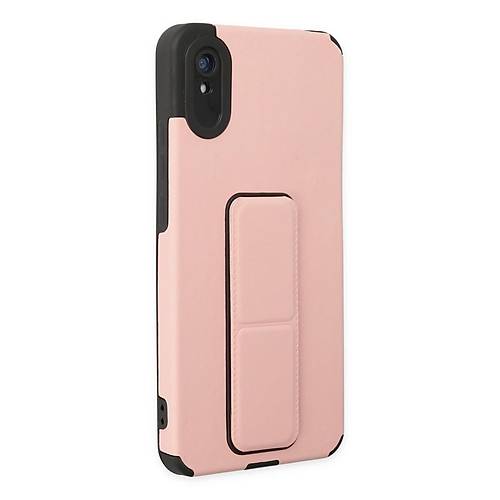Redmi 9A K�l�f Mega Standl� Silikon - Pudra