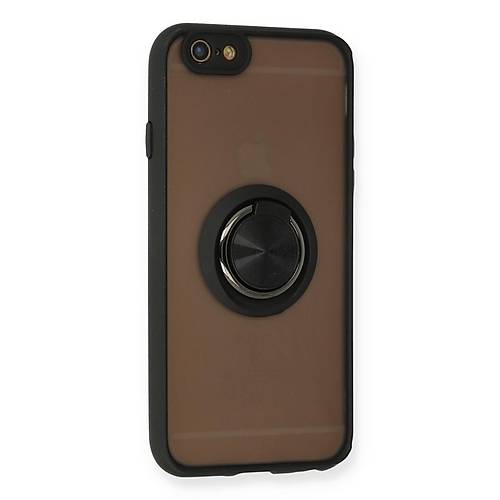 iPhone 6 K�l�f Montreal Y�z�kl� Silikon Kapak - Siyah