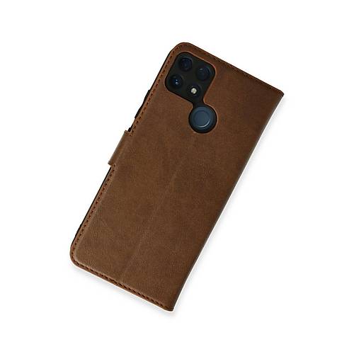 Realme C25 K�l�f Trend S Plus Kapakl� K�l�f - Taba